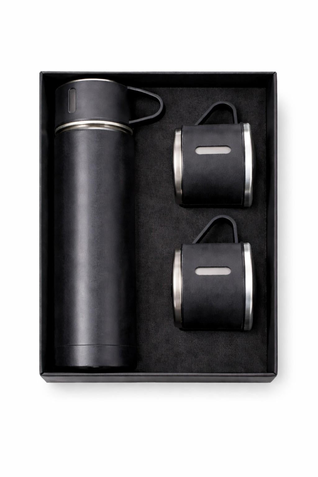 Executive black bottle and mug set for corporate bulk gifting