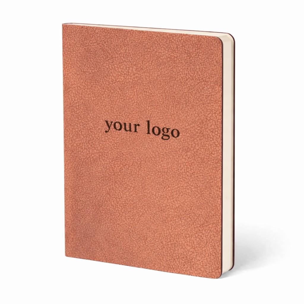 Premium brown leather corporate diary with custom logo branding, ideal for bulk corporate gifting and business events.