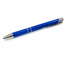 Blue premium metal ball pen with silver trim for office and corporate use