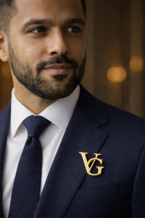 Initial Letter Lapel Pin Gold Metal Bulk Supplier ANKX India